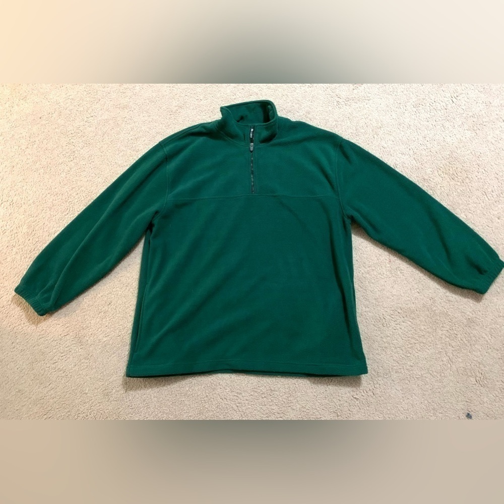 Men’s Starting Point Dark Green 1/4 Zip Fleece Sz XXL